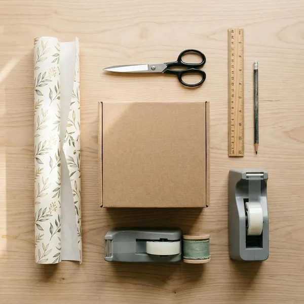 doos inpakken met inpakpapier
