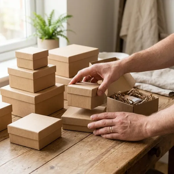 Kartonnen doos met deksel voor verzending