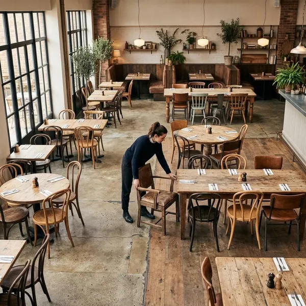 Gebruikte horeca tafels en stoelen controleren