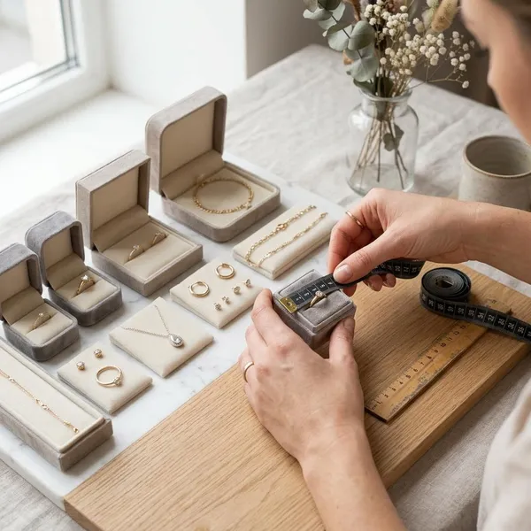 Doos voor sieraden per type sieraad